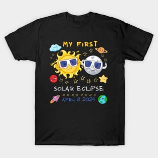 My First Solar Eclipse April 8 2024 Gift For Kids Boys Girls Toddler T-Shirt